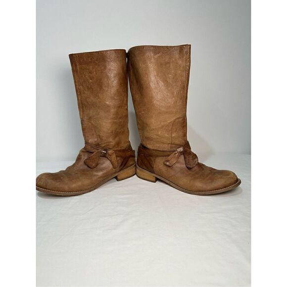 Miss Albright Specialty women’s brown leather riding style boots 10B.  #S-0487 - Picture 4 of 5